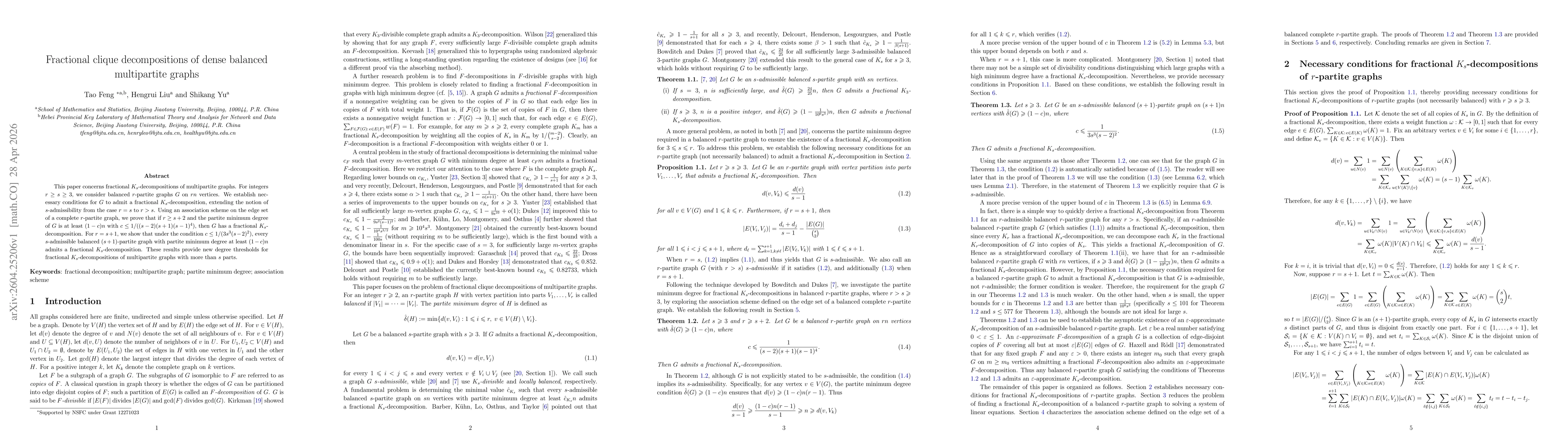 Thumbnail for Fractional clique decompositions of dense balanced multipartite graphs