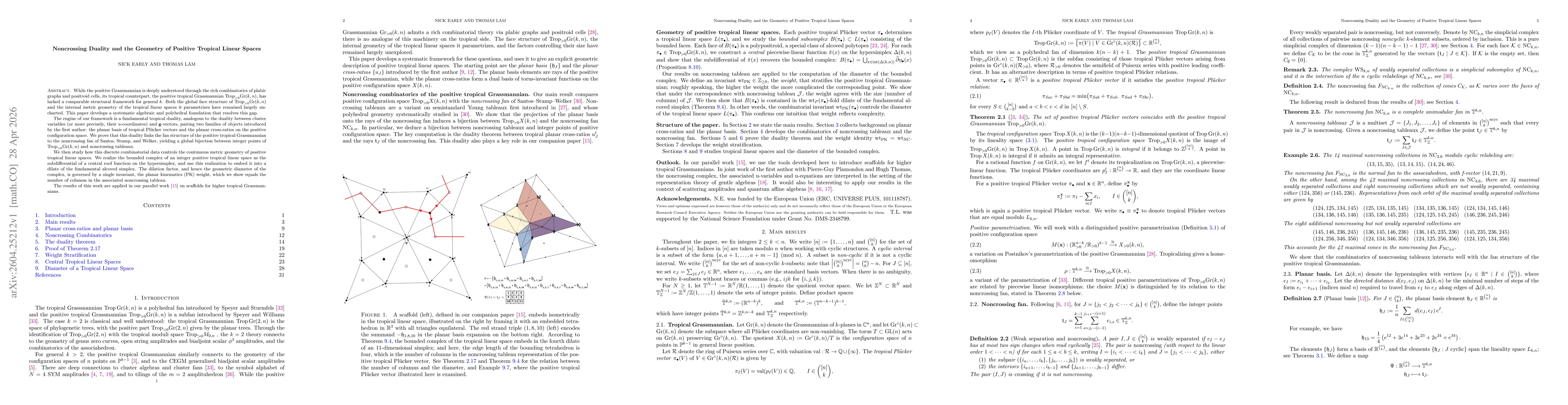 Thumbnail for Noncrossing Duality and the Geometry of Positive Tropical Linear Spaces