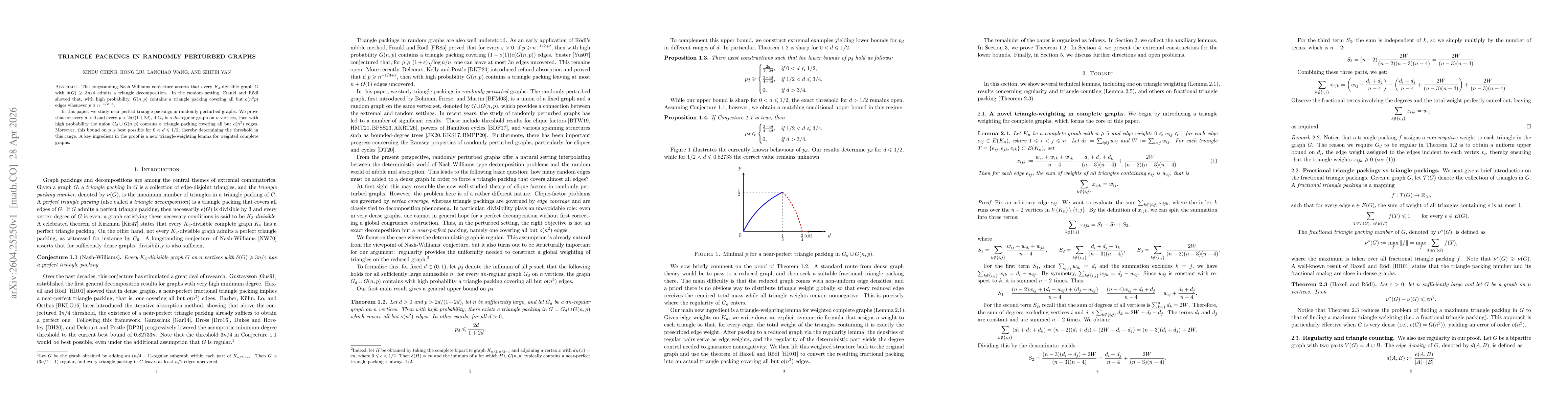 Thumbnail for Triangle packings in randomly perturbed graphs
