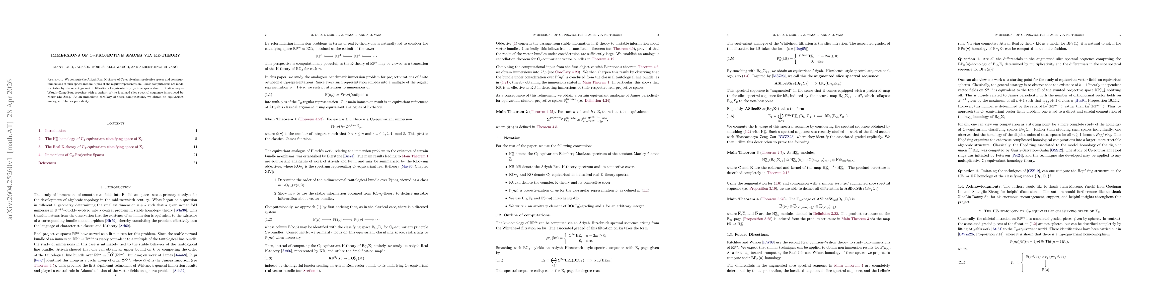 Thumbnail for Immersions of $C_2$-projective spaces via $K\mathbb{R}$-theory