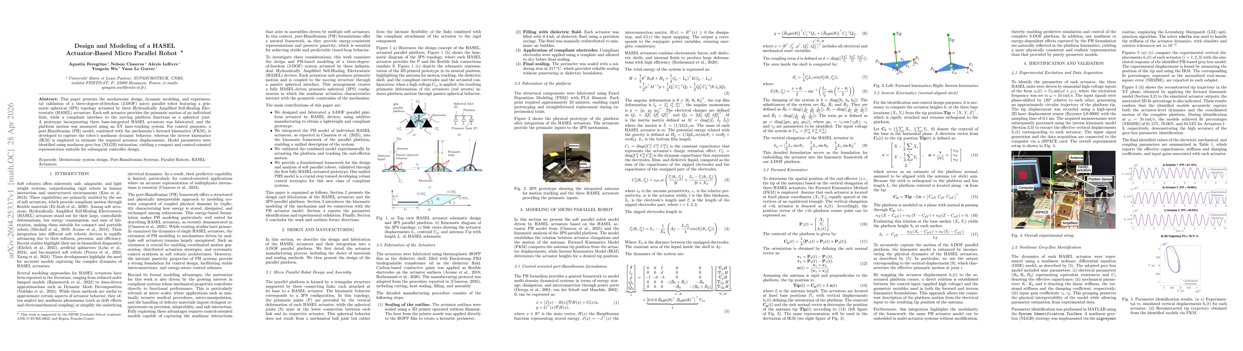 Thumbnail for Design and Modeling of a HASEL Actuator-Based Micro Parallel Robot