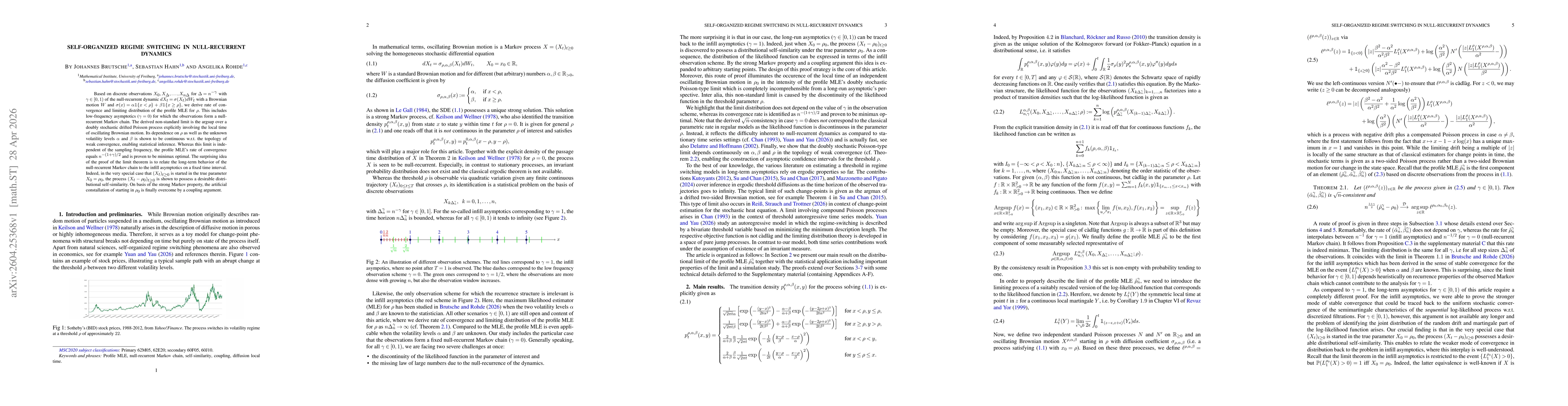 Thumbnail for Self-organized regime switching in null-recurrent dynamics