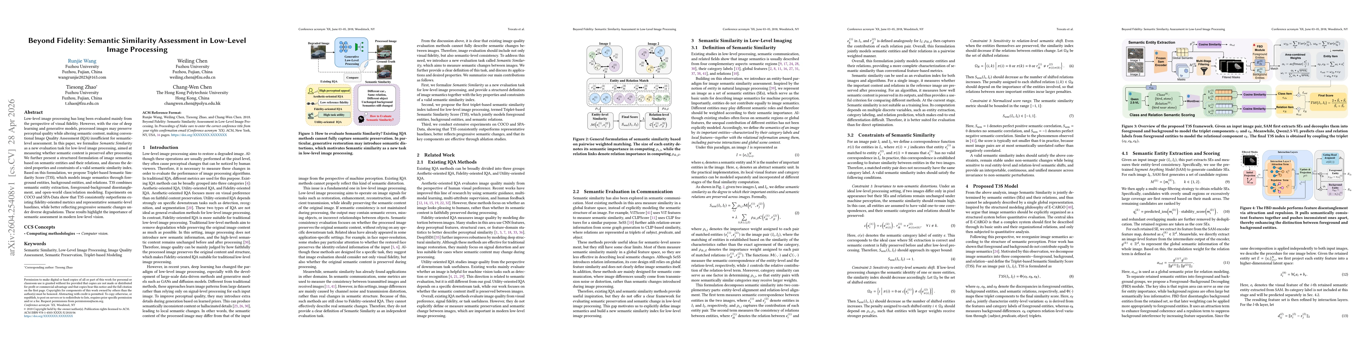 Thumbnail for Beyond Fidelity: Semantic Similarity Assessment in Low-Level Image Processing