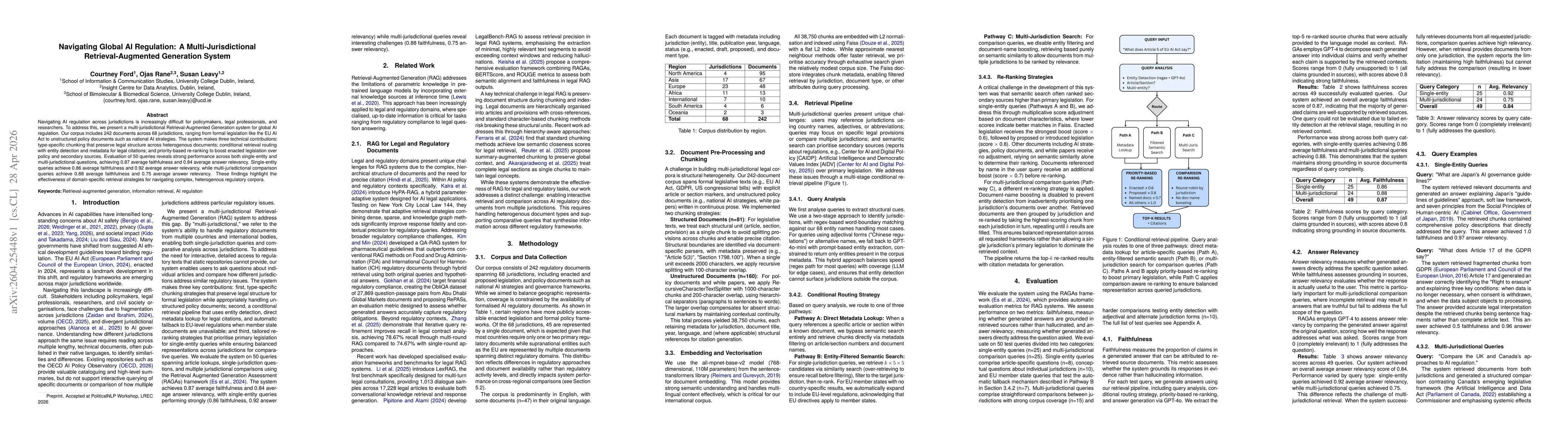 Thumbnail for Navigating Global AI Regulation: A Multi-Jurisdictional Retrieval-Augmented Generation System