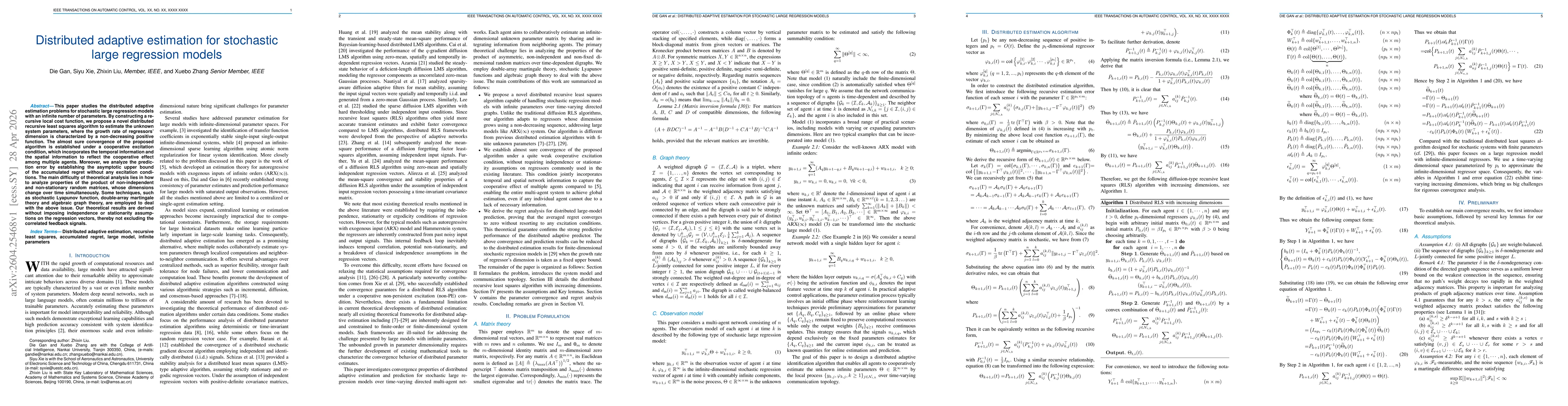 Thumbnail for Distributed adaptive estimation for stochastic large regression models