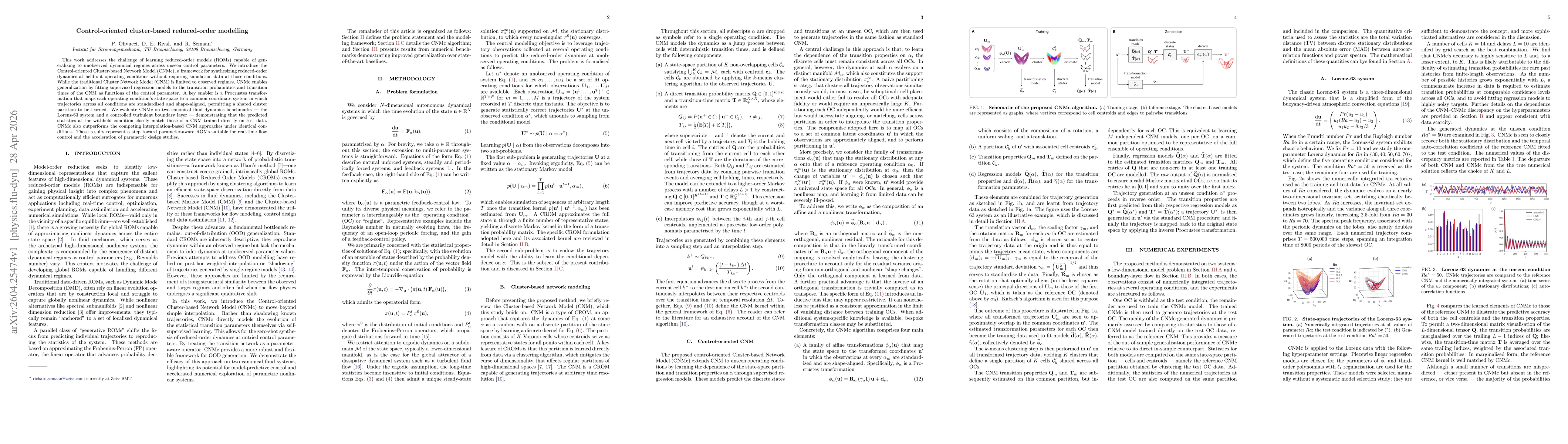 Thumbnail for Control-oriented cluster-based reduced-order modelling