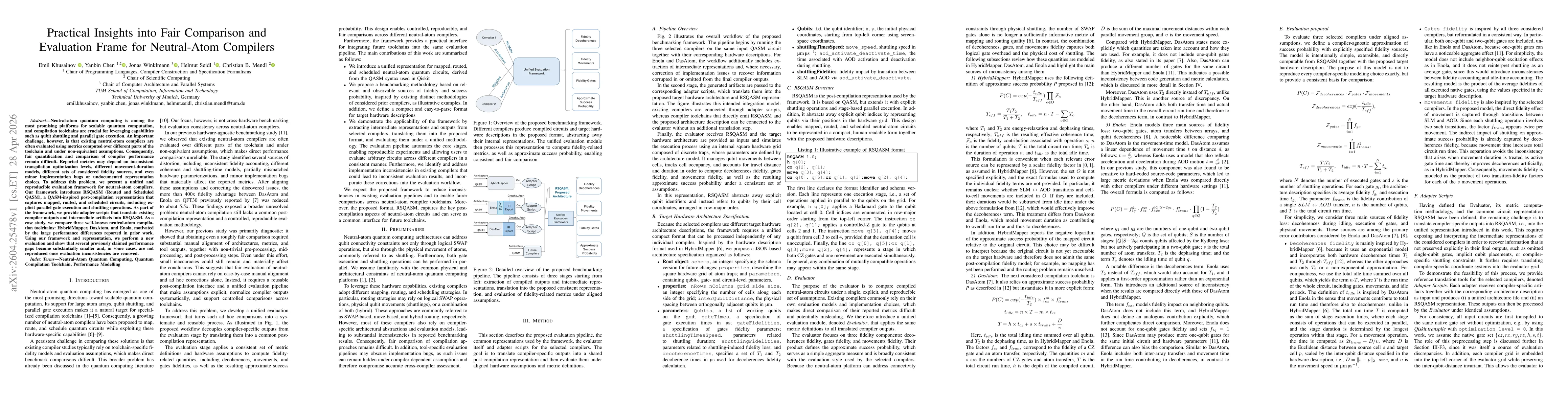 Thumbnail for Practical Insights into Fair Comparison and Evaluation Frame for Neutral-Atom Compilers