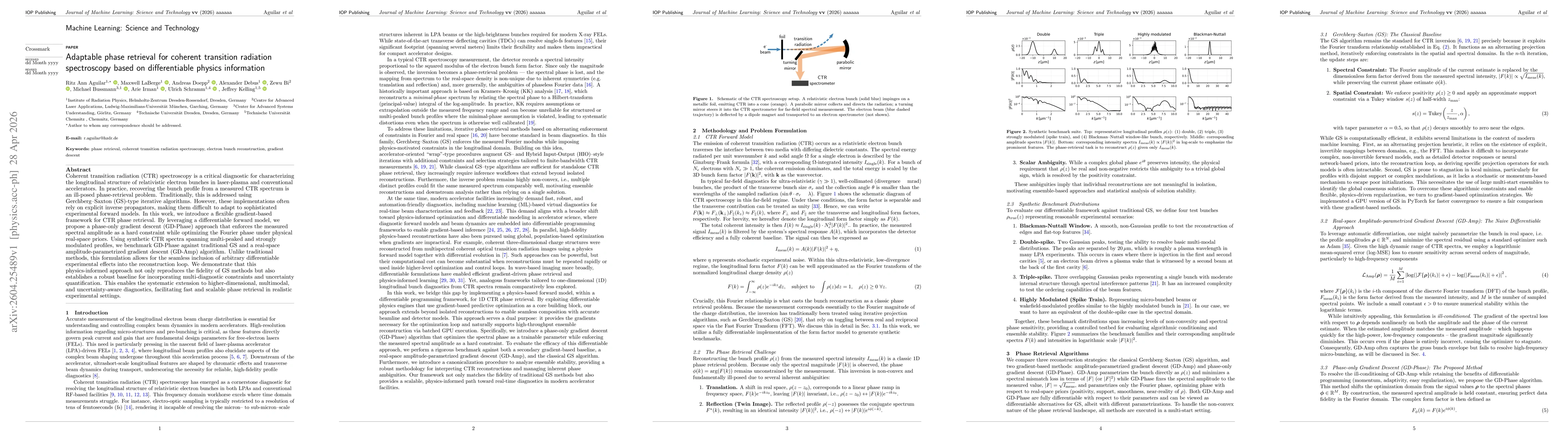 Thumbnail for Adaptable phase retrieval for coherent transition radiation spectroscopy based on differentiable physics information