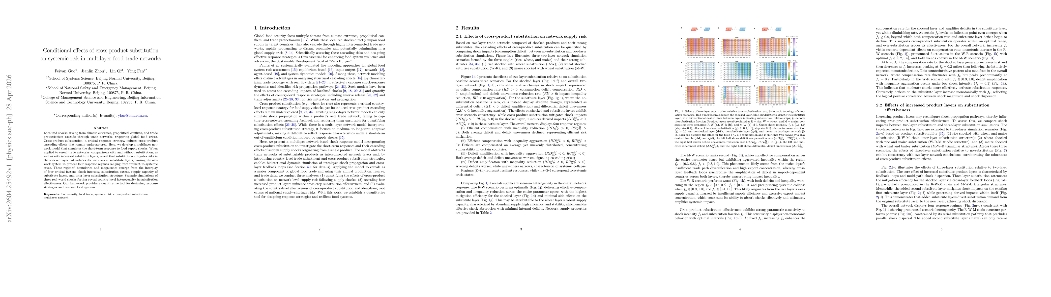 Thumbnail for Conditional effects of cross-product substitution on systemic risk in multilayer food trade networks