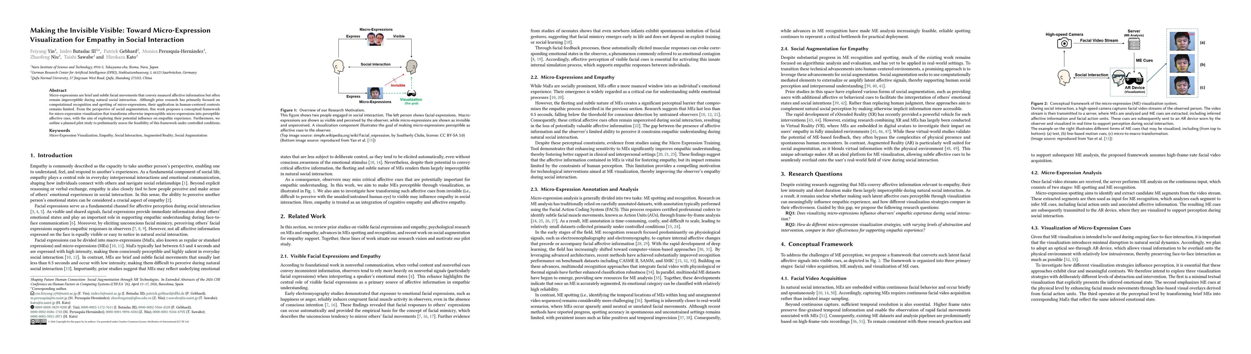 Thumbnail for Making the Invisible Visible: Toward Micro-Expression Visualization for Empathy in Social Interaction