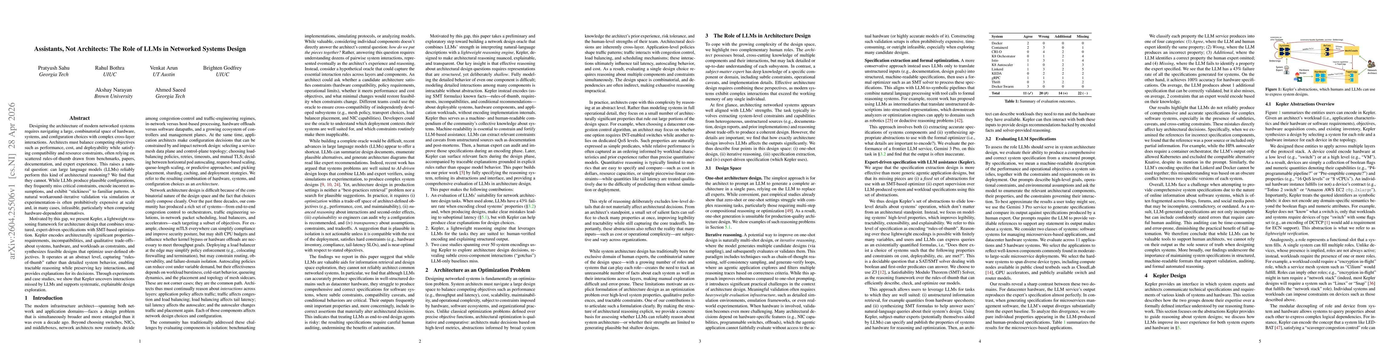 Thumbnail for Assistants, Not Architects: The Role of LLMs in Networked Systems Design