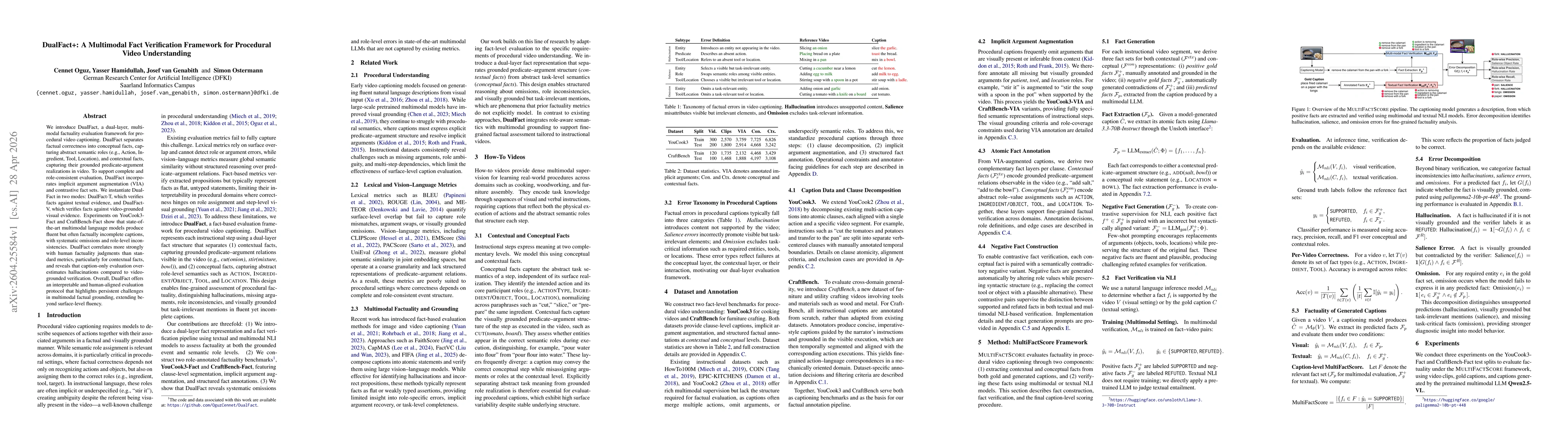 Thumbnail for DualFact+: A Multimodal Fact Verification Framework for Procedural Video Understanding
