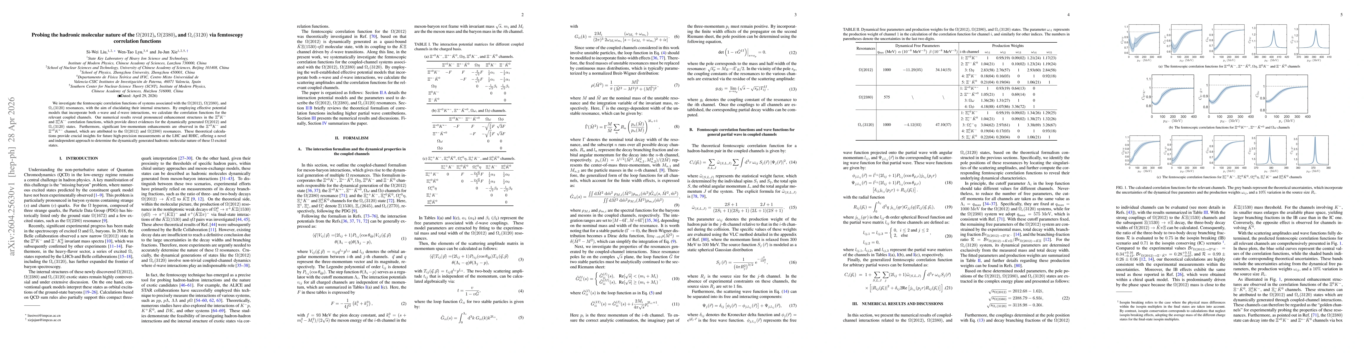 Thumbnail for Probing the hadronic molecular nature of the $Ω(2012)$, $Ω(2380)$, and $Ω_c(3120)$ via femtoscopy correlation functions