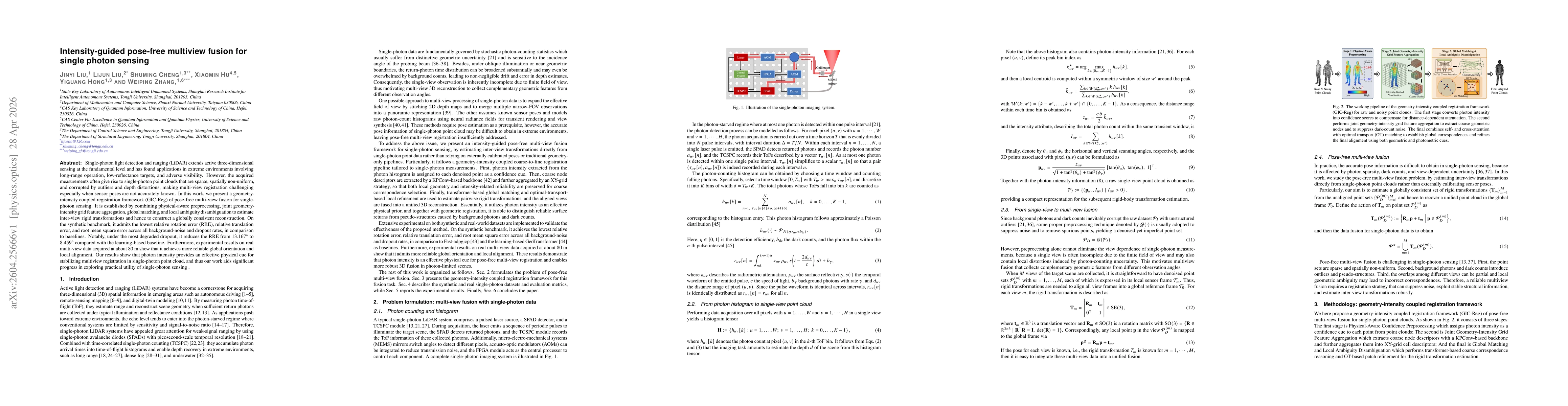 Thumbnail for Intensity-guided pose-free multiview fusion for single photon sensing