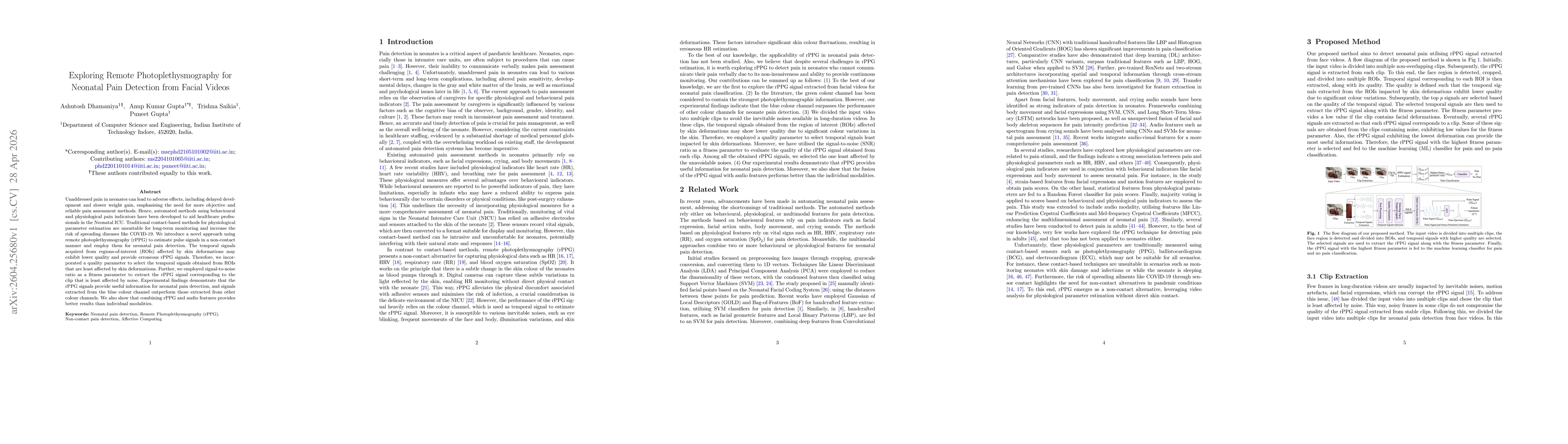 Thumbnail for Exploring Remote Photoplethysmography for Neonatal Pain Detection from Facial Videos