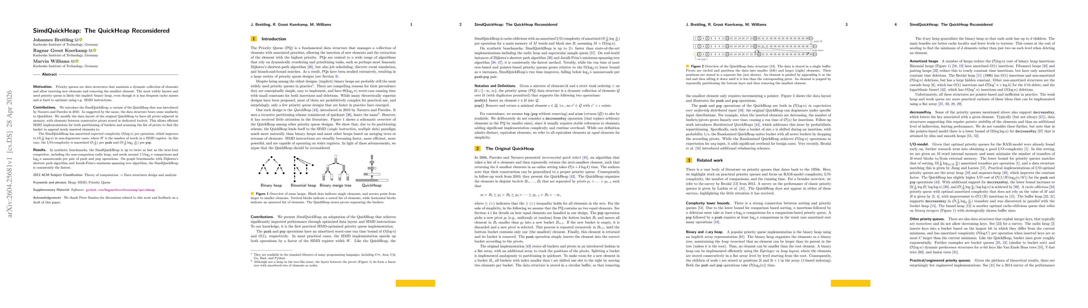 Thumbnail for SimdQuickHeap: The QuickHeap Reconsidered