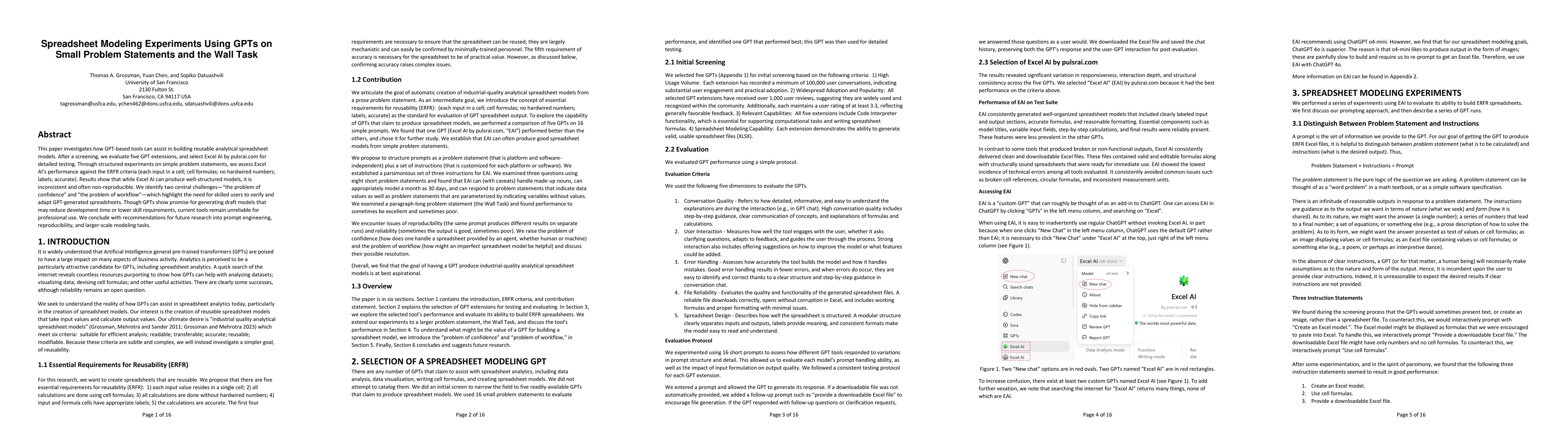 Thumbnail for Spreadsheet Modeling Experiments Using GPTs on Small Problem Statements and the Wall Task