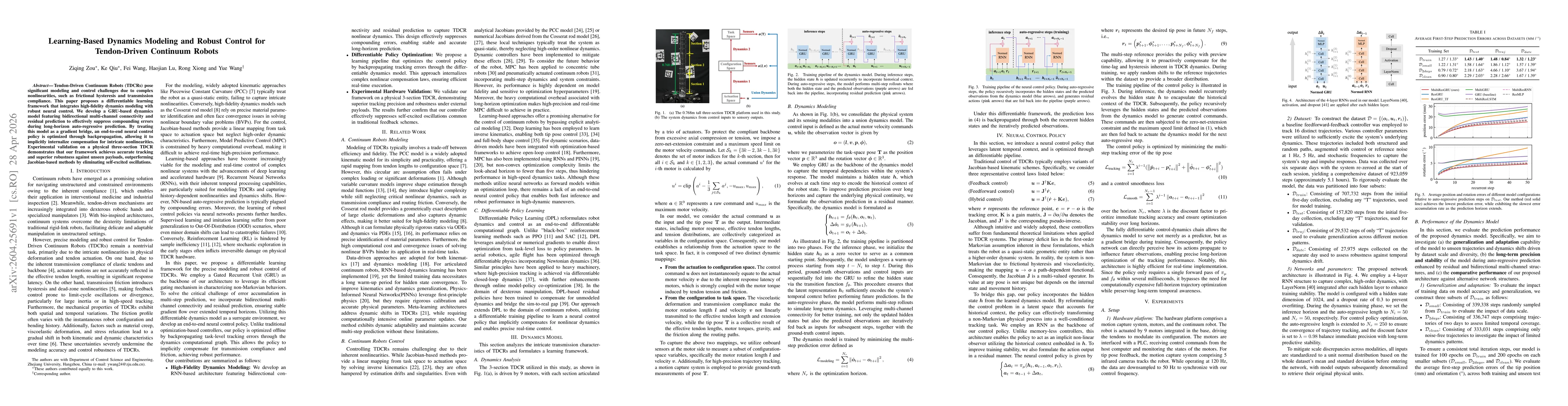 Thumbnail for Learning-Based Dynamics Modeling and Robust Control for Tendon-Driven Continuum Robots
