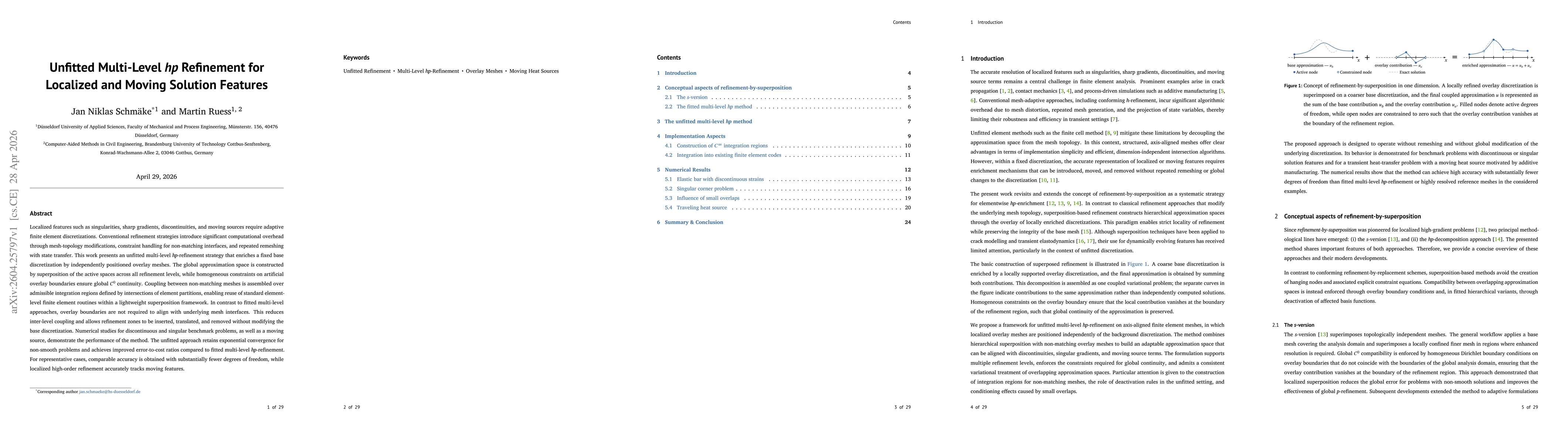 Thumbnail for Unfitted Multi-Level hp Refinement for Localized and Moving Solution Features
