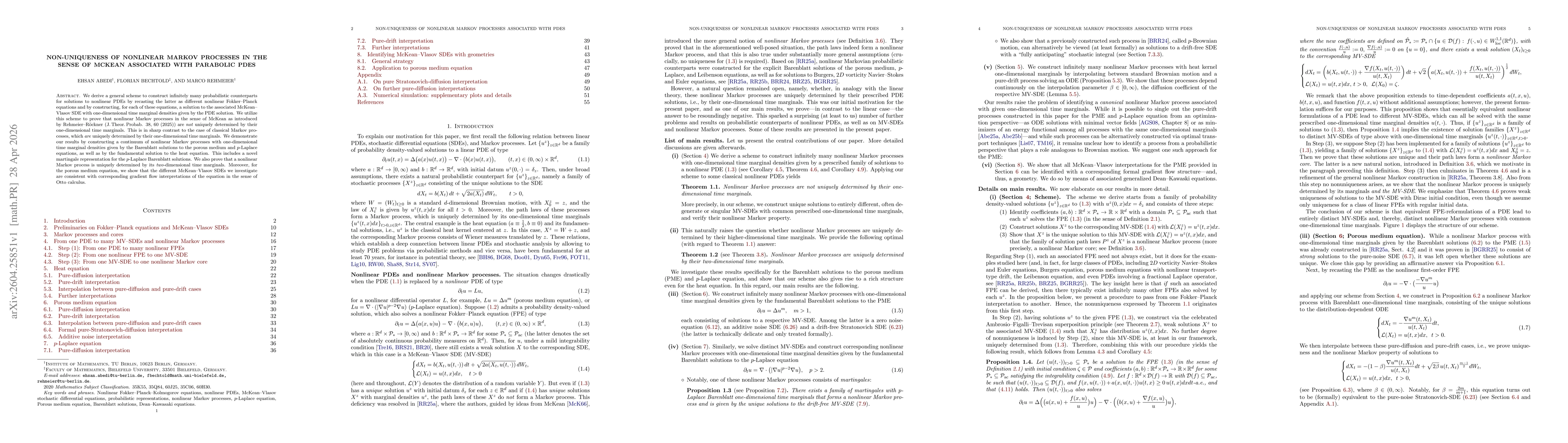Thumbnail for Non-uniqueness of nonlinear Markov processes in the sense of McKean associated with parabolic PDEs