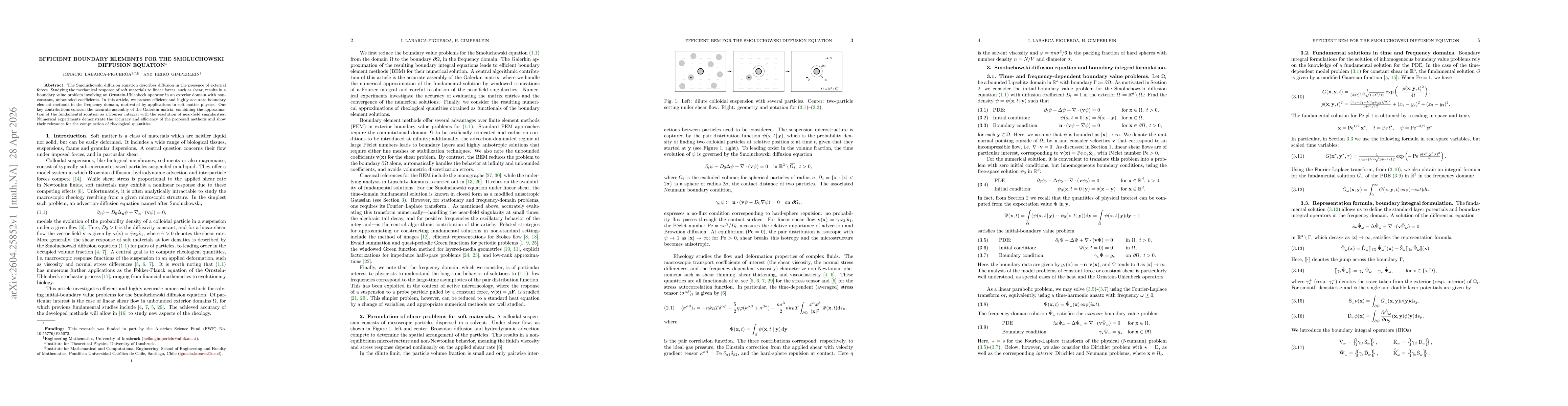 Thumbnail for Efficient boundary elements for the Smoluchowski diffusion equation