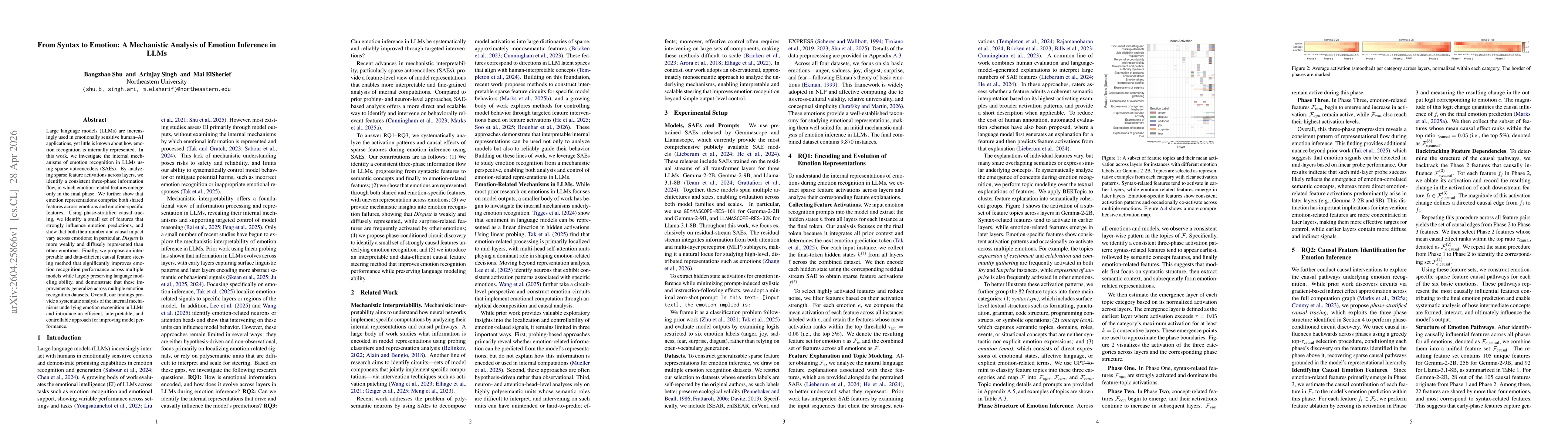 Thumbnail for From Syntax to Emotion: A Mechanistic Analysis of Emotion Inference in LLMs