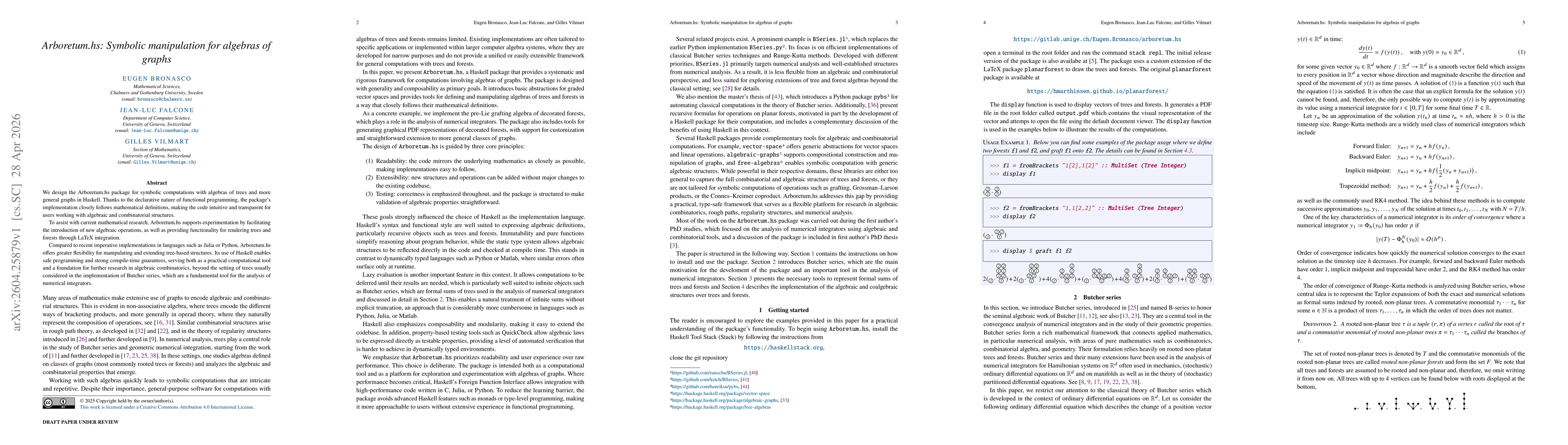 Thumbnail for Arboretum.hs: Symbolic manipulation for algebras of graphs