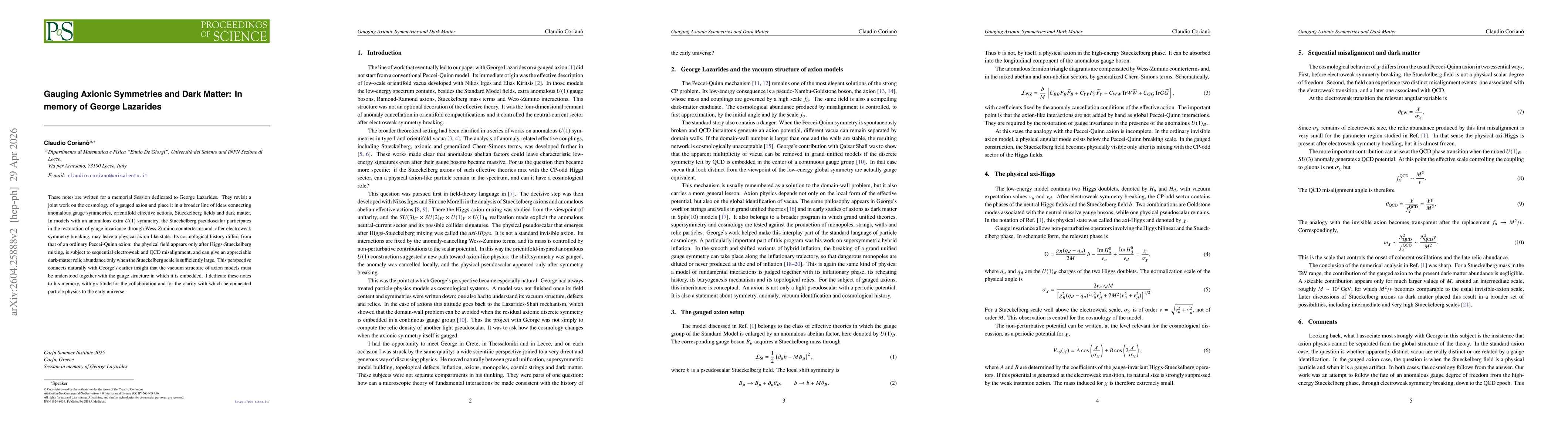 Thumbnail for Gauging Axionic Symmetries and Dark Matter: In memory of George Lazarides