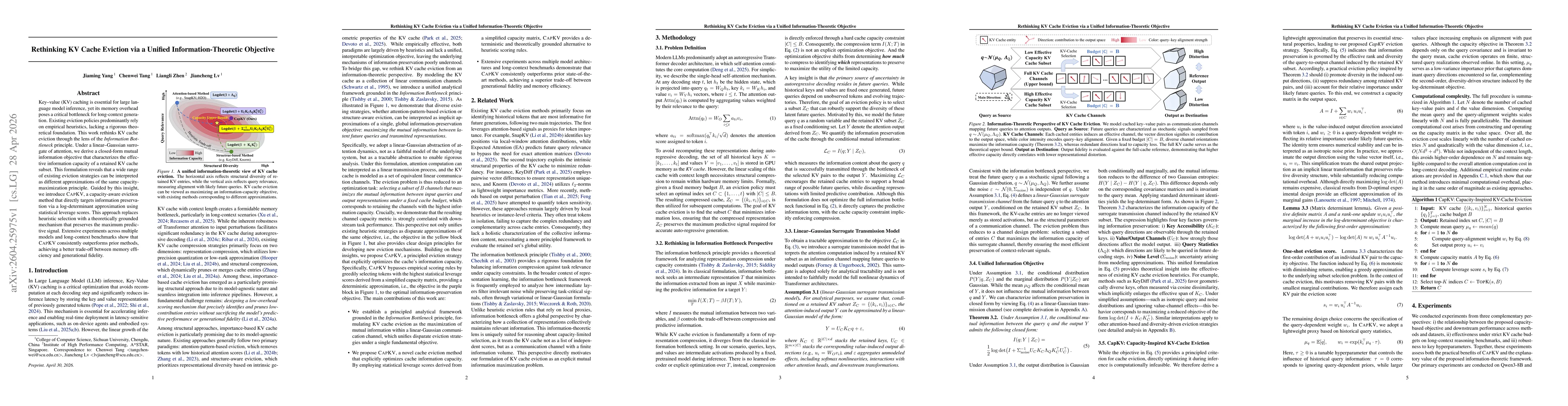Thumbnail for Rethinking KV Cache Eviction via a Unified Information-Theoretic Objective