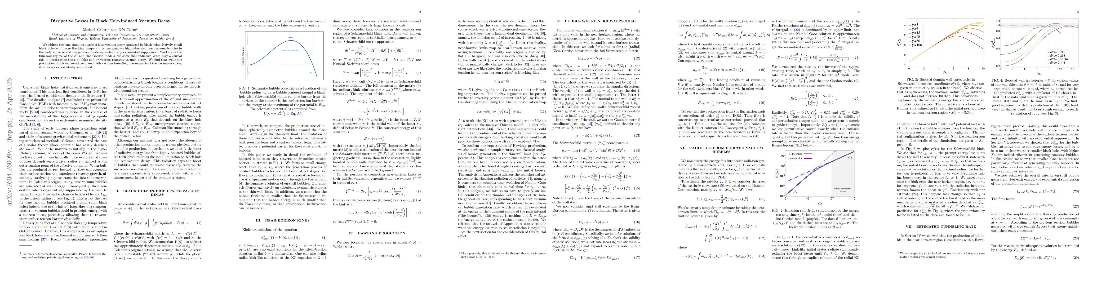 Thumbnail for Dissipative Losses In Black Hole-Induced Vacuum Decay