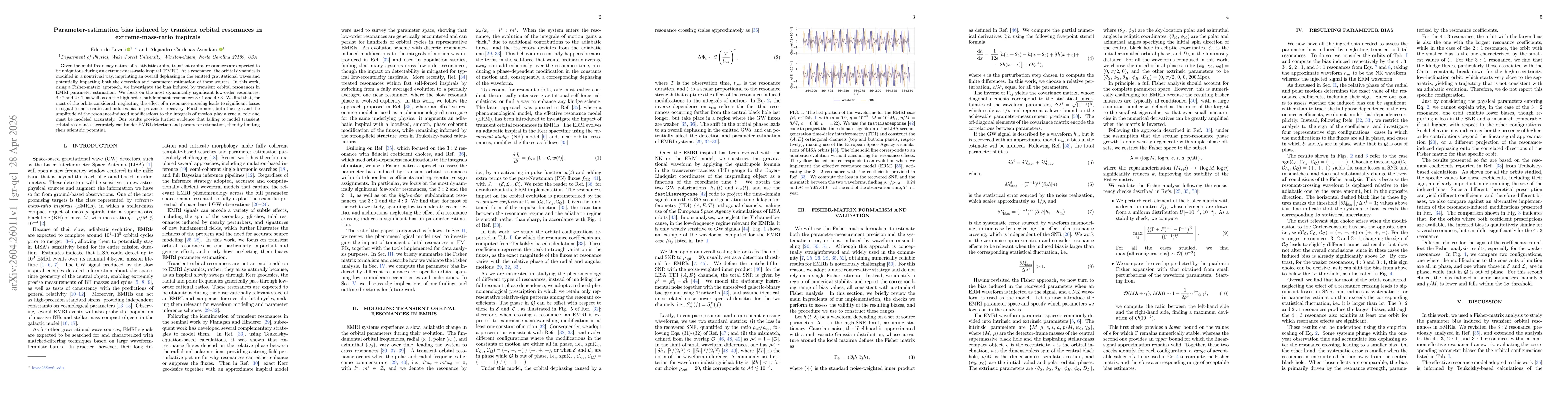 Thumbnail for Parameter-estimation bias induced by transient orbital resonances in extreme-mass-ratio inspirals