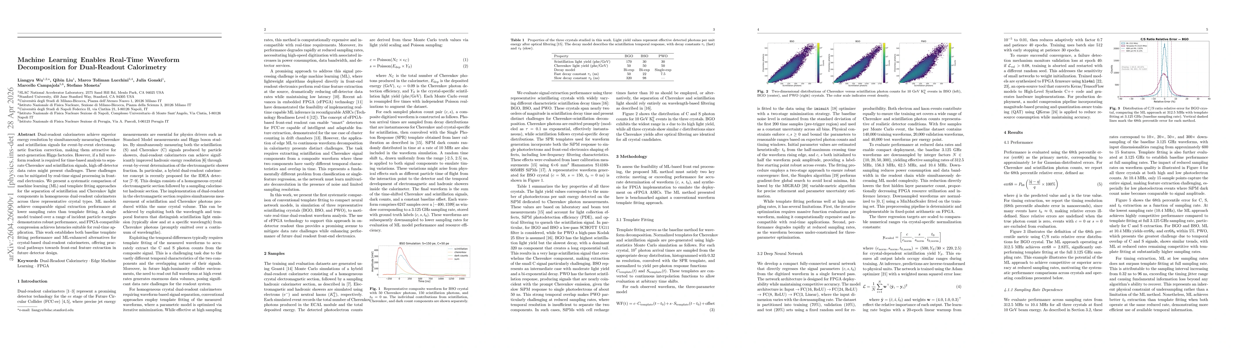 Thumbnail for Machine Learning Enables Real-Time Waveform Decomposition for Dual-Readout Calorimetry