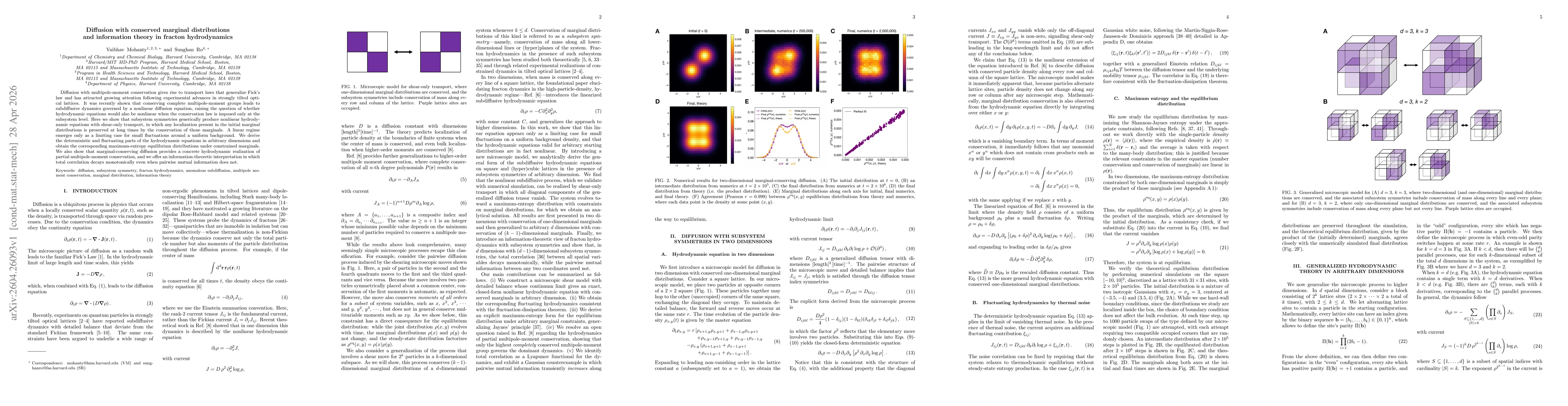Thumbnail for Diffusion with conserved marginal distributions and information theory in fracton hydrodynamics