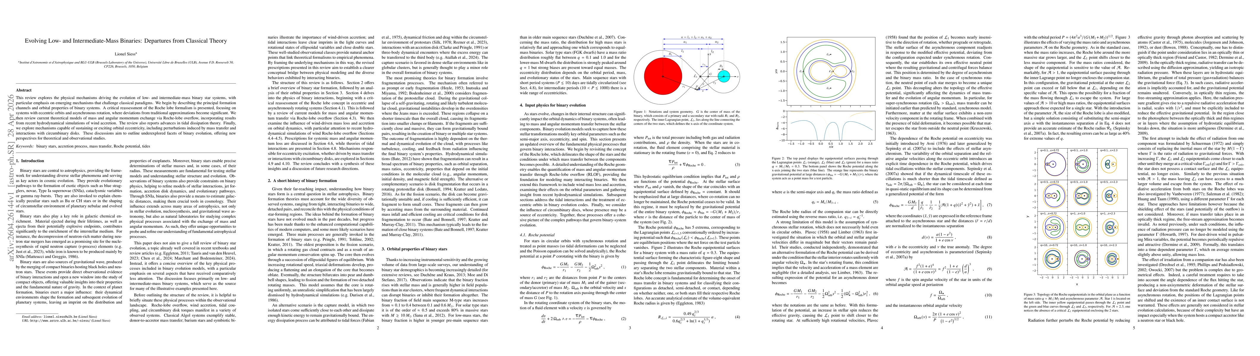 Thumbnail for Evolving Low- and Intermediate-Mass Binaries: Departures from Classical Theory
