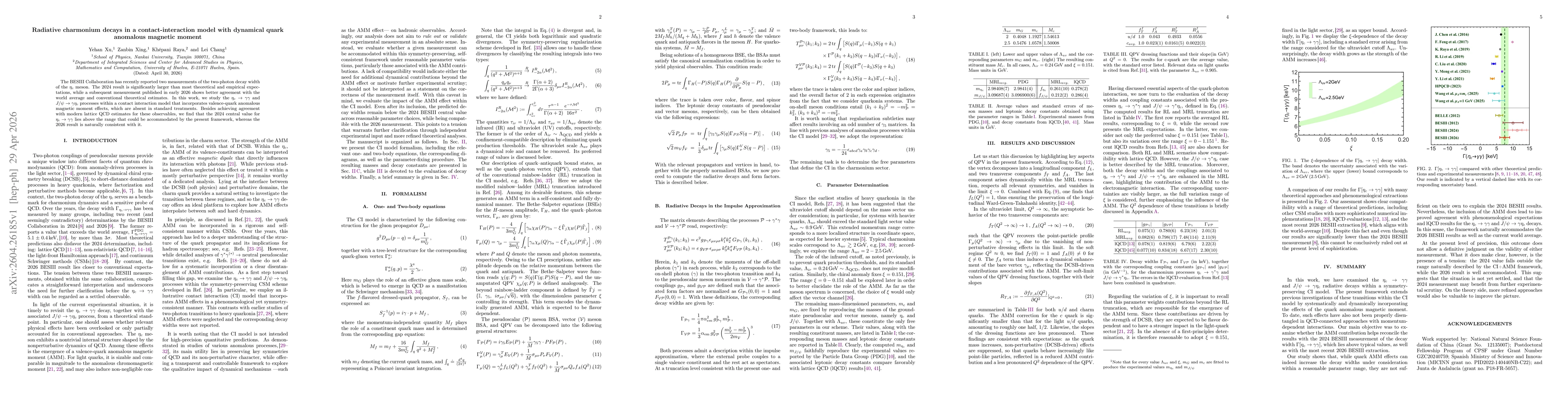 Thumbnail for Radiative charmonium decays in a contact-interaction model with dynamical quark anomalous magnetic moment