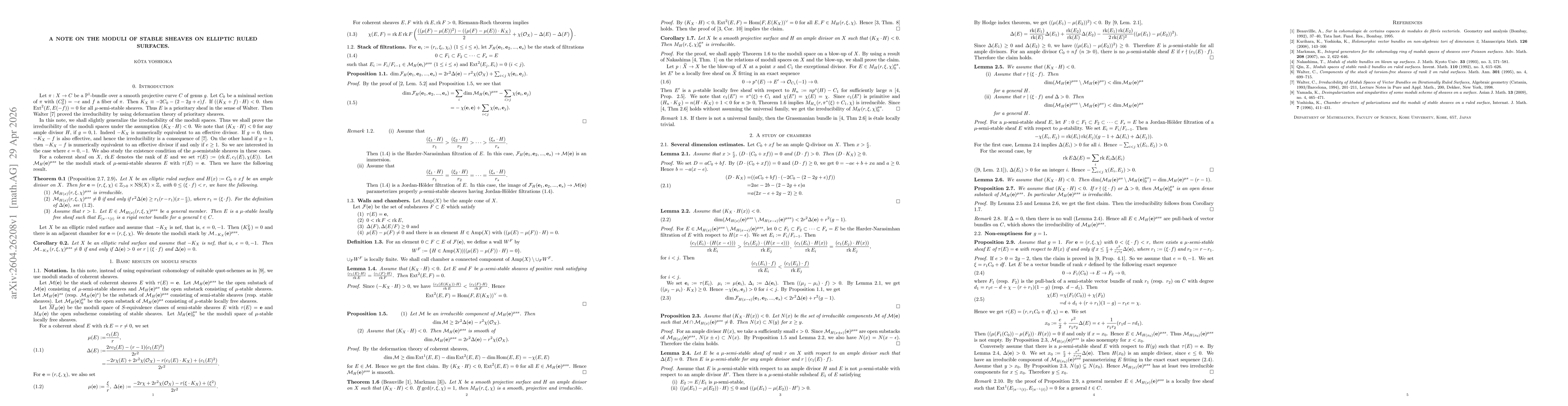 Thumbnail for A note on the moduli of stable sheaves on elliptic ruled surfaces