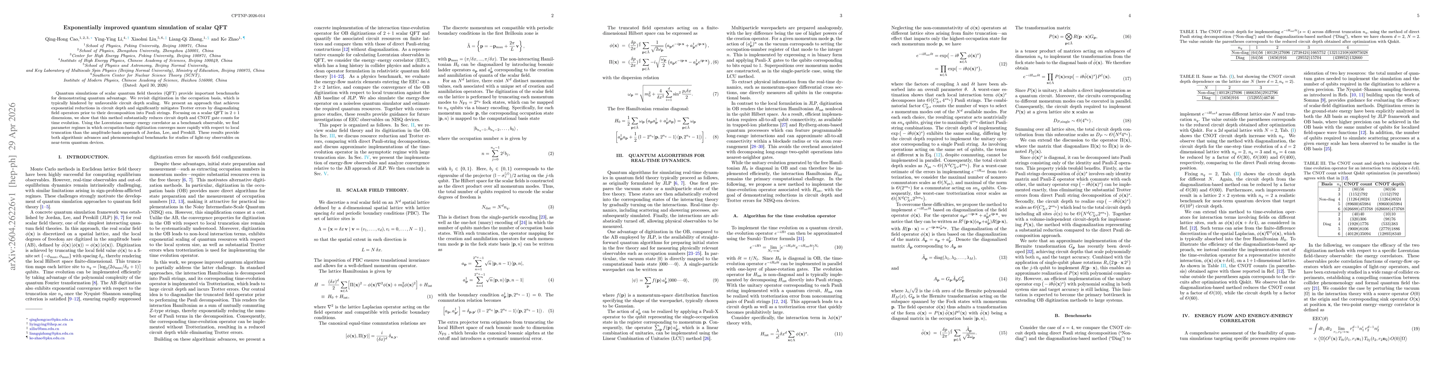 Thumbnail for Exponentially improved quantum simulation of scalar QFT