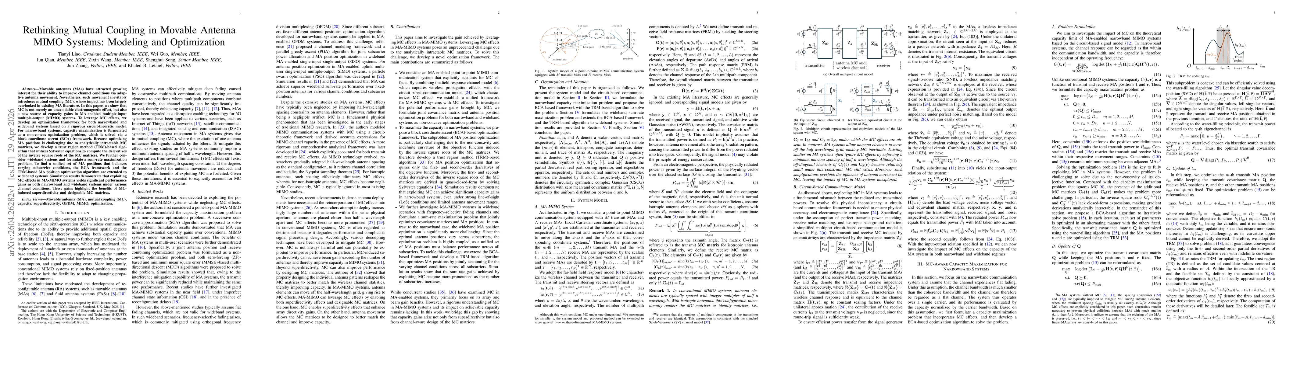 Thumbnail for Rethinking Mutual Coupling in Movable Antenna MIMO Systems: Modeling and Optimization