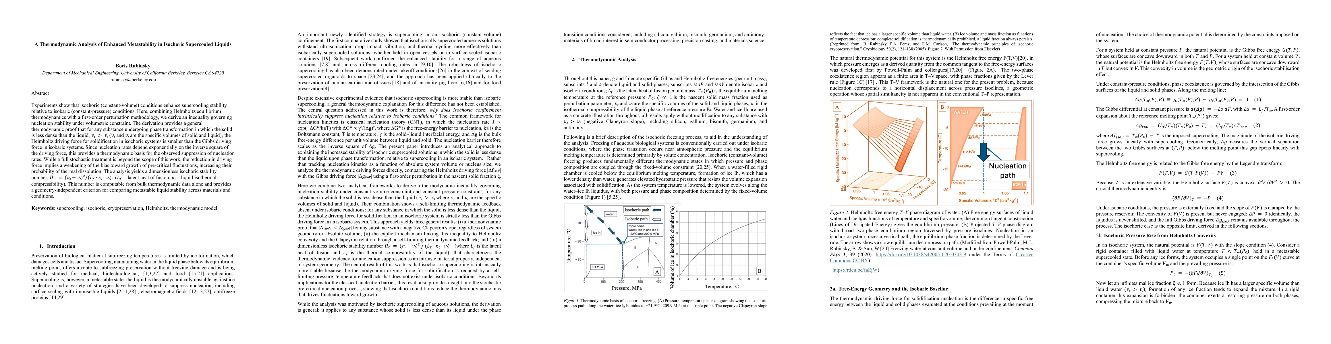 Thumbnail for A Thermodynamic Analysis of Enhanced Metastability in Isochoric Supercooled Liquids