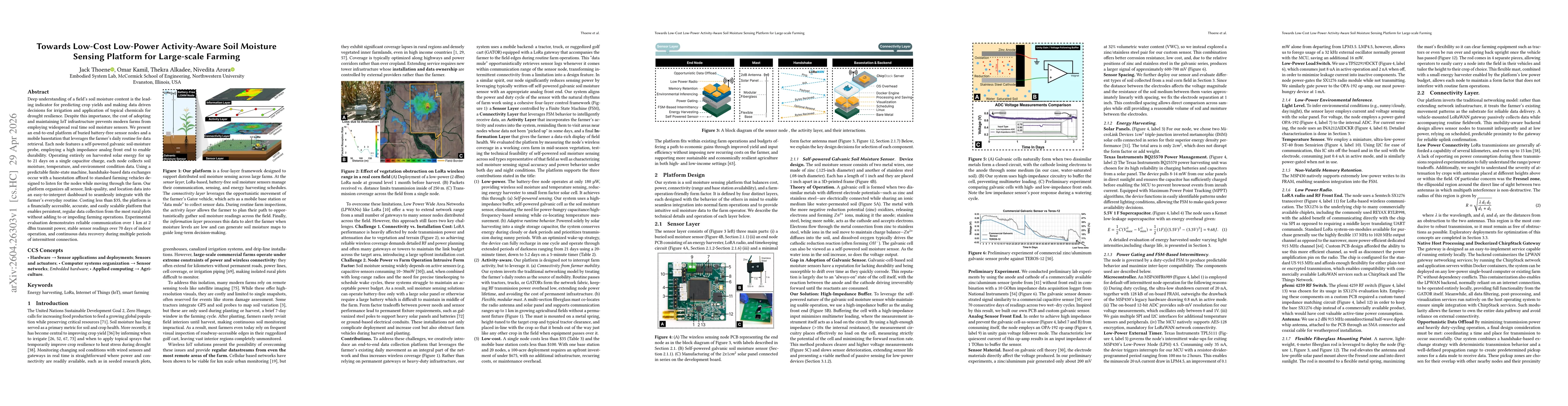 Thumbnail for Towards Low-Cost Low-Power Activity-Aware Soil Moisture Sensing Platform for Large-scale Farming