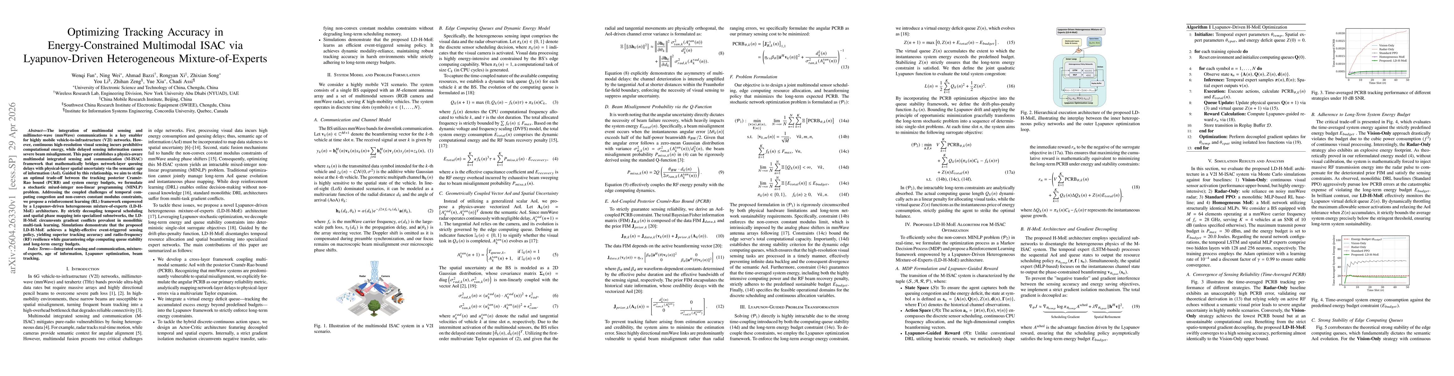 Thumbnail for Optimizing Tracking Accuracy in Energy-Constrained Multimodal ISAC via Lyapunov-Driven Heterogeneous Mixture-of-Experts