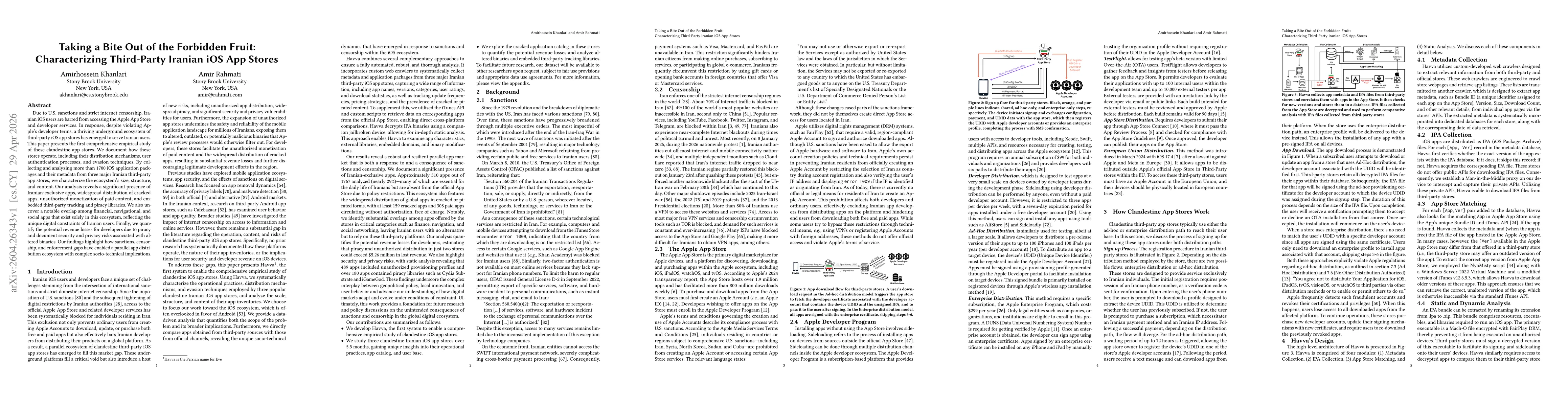 Thumbnail for Taking a Bite Out of the Forbidden Fruit: Characterizing Third-Party Iranian iOS App Stores