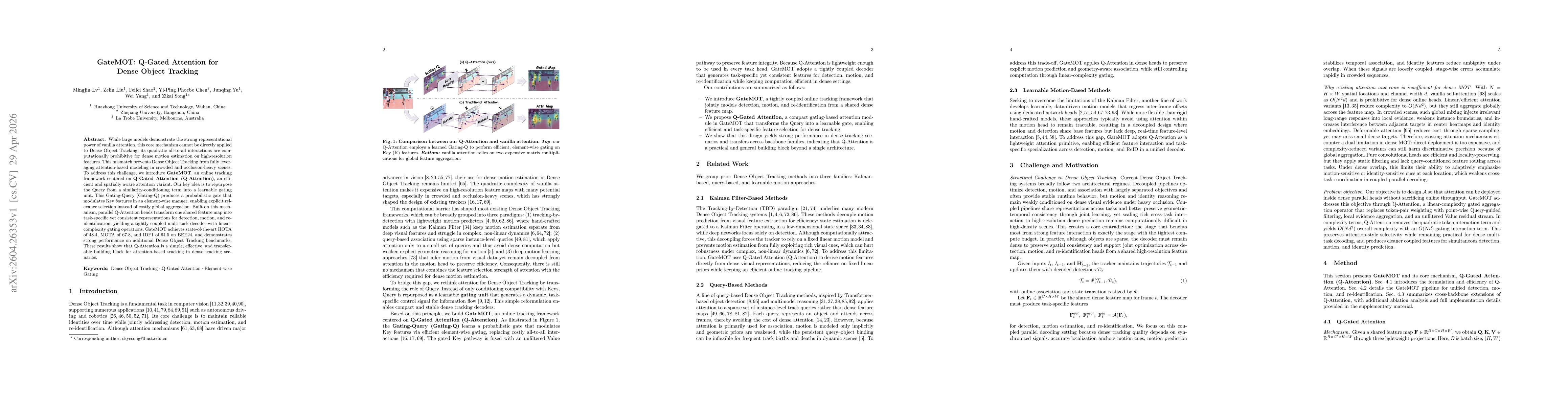 Thumbnail for GateMOT: Q-Gated Attention for Dense Object Tracking