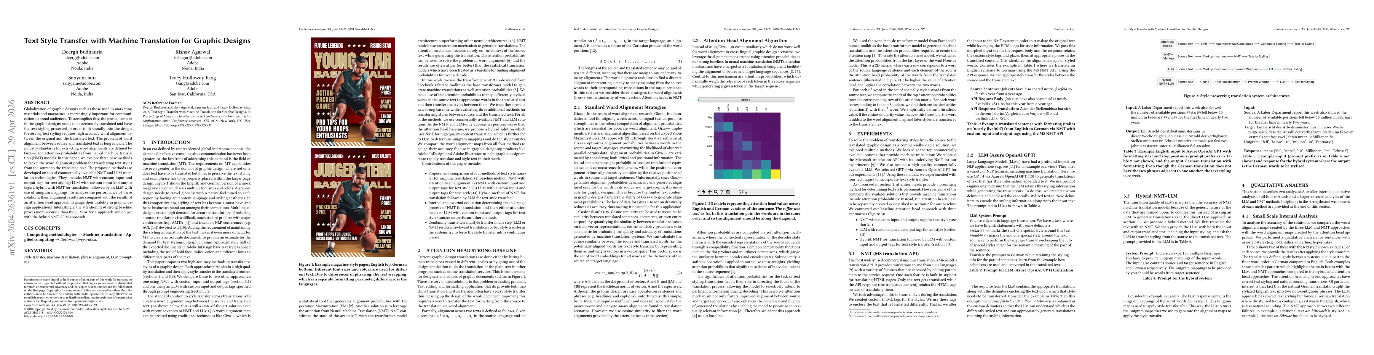 Thumbnail for Text Style Transfer with Machine Translation for Graphic Designs