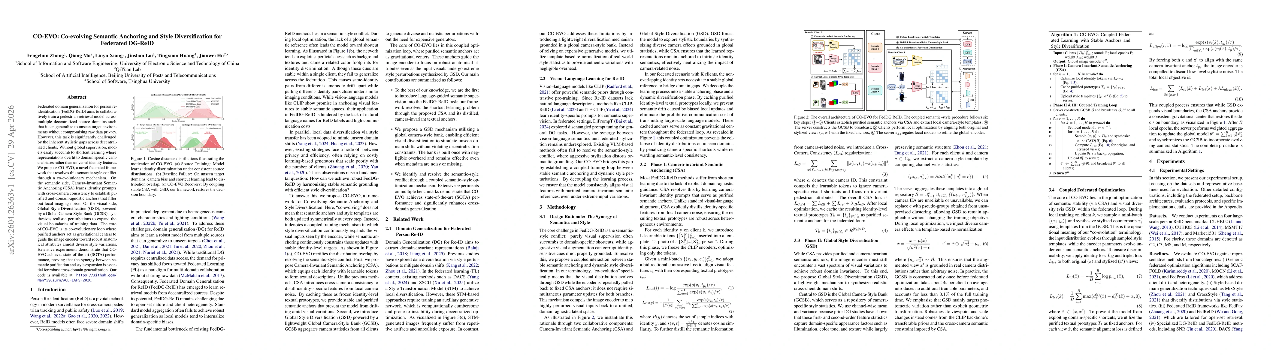 Thumbnail for CO-EVO: Co-evolving Semantic Anchoring and Style Diversification for Federated DG-ReID