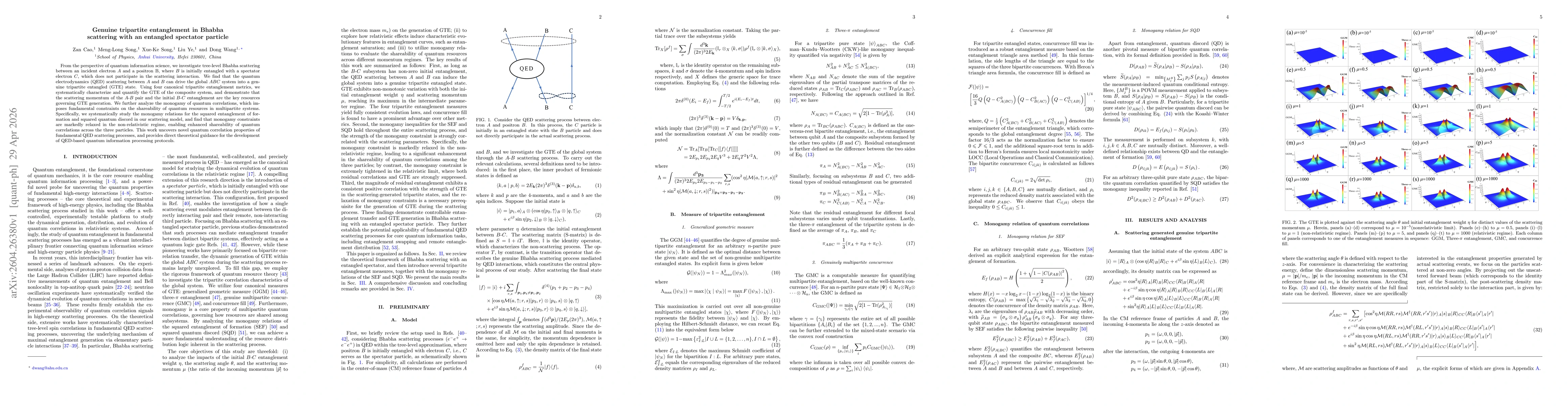 Thumbnail for Genuine tripartite entanglement in Bhabha scattering with an entangled spectator particle