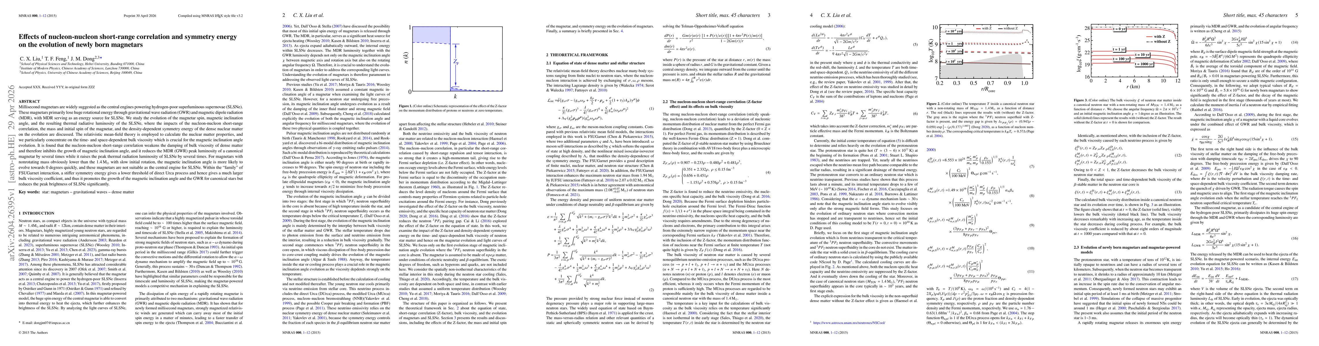 Thumbnail for Effects of nucleon-nucleon short-range correlation and symmetry energy on the evolution of newly born magnetars