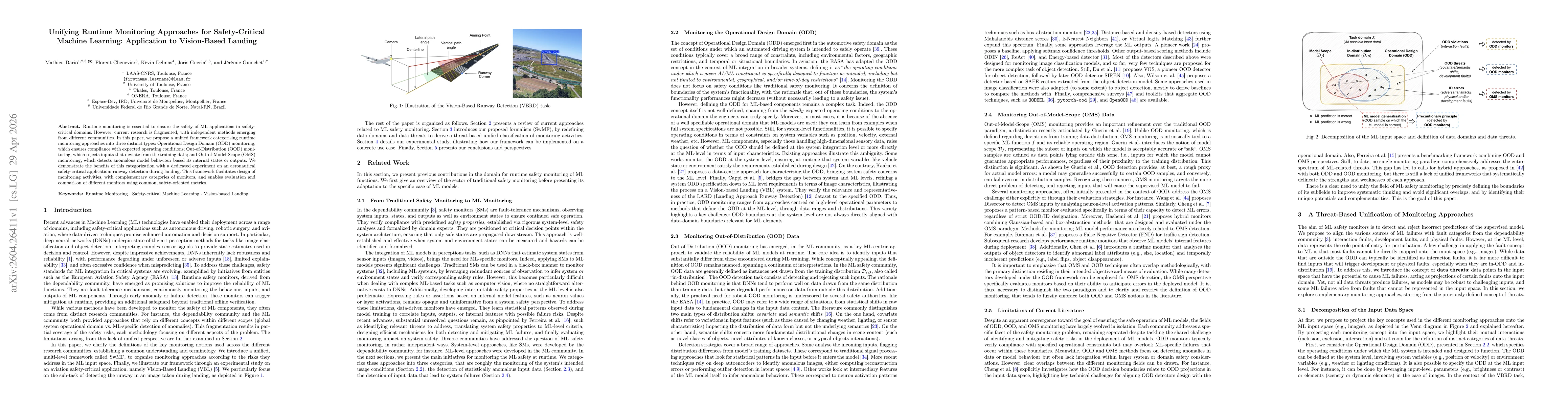 Thumbnail for Unifying Runtime Monitoring Approaches for Safety-Critical Machine Learning: Application to Vision-Based Landing