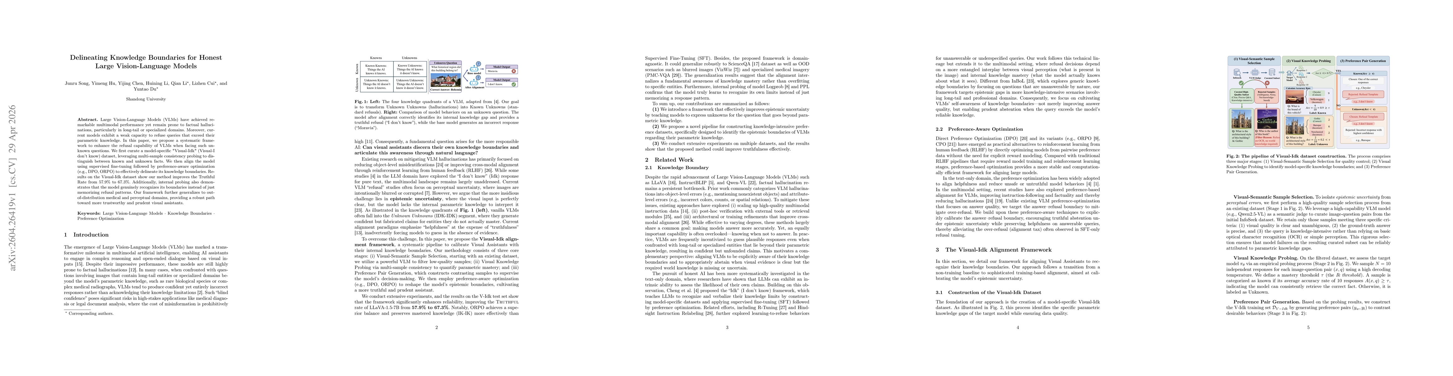 Thumbnail for Delineating Knowledge Boundaries for Honest Large Vision-Language Models