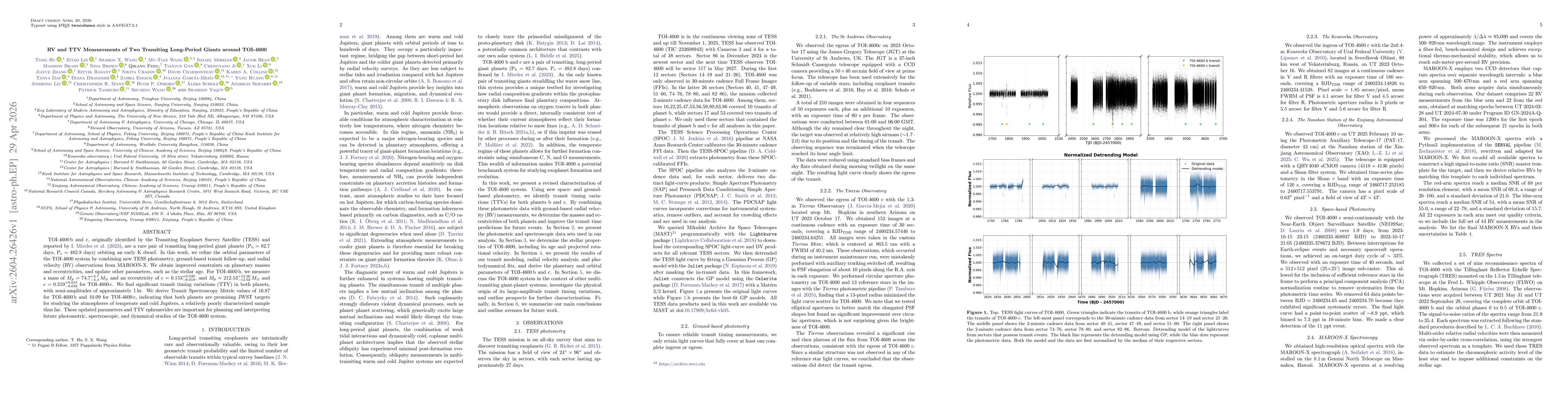 Thumbnail for RV and TTV Measurements of Two Transiting Long-Period Giants around TOI-4600